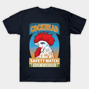 Cockhead Retro Matchbox Label #1 T-Shirt